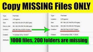 How to Copy MISSING Files ONLY Windows