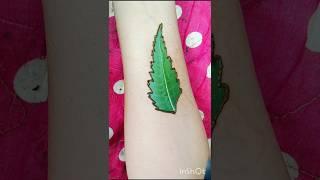 Riya Name Green Leafy  Mehndi Tattoo Designs