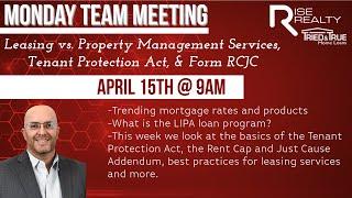 Leasing vs Property Management Services, Tenant Protection Act & Form RCJC │Rise Realty