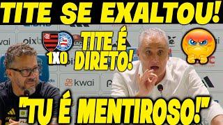 TITE LARGOU O AÇO PRA CIMA DE JORNALISTA! “MENTIRA”! COLETIVA PÓS FLAMENGO 1x0 BAHIA.