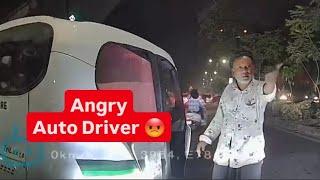 Auto driver screams at car driver after getting hit by car