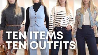 10 ITEMS, 10 OUTFITS | Fall Capsule Wardrobe 10x10 Challenge | Amanda Weldon