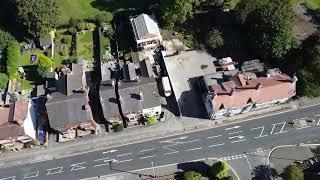 Codnor Derbyshire by drone looking for a castle