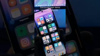 Galaxy Z Flip 3 com tema completo do iPhone 14. #ios #androidthemes #temaios #tech #android