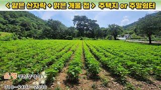 [단양토지 2,169㎡ // 5천7백만원]  평당 8만원대, 얕은 산자락 맑은 개울이 흐르는 청정 주택지! 전기·수도·도로 접...