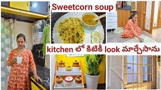 Festival preparations Soup వామాకు rice kitchen  counter top cleaning&organising #teluguvlogs #home