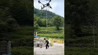 Lifting Cement Mortar with Drone