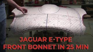 Metal Shaping: Jaguar E-Type Front Bonnet Build in 25 minutes