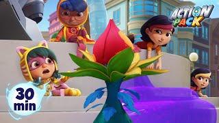 Lost Plant, Broken Blossomer!  Treena’s Toughest Mission Yet! | Action Pack | Kids Tv Shows