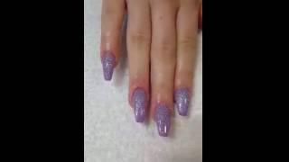 sandra nails glitter vid