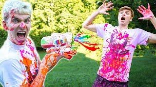 NERF PAINT WAR!!