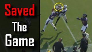 This GREAT PLAY by Jack Jones saved the game for the Las Vegas Raiders Vs the Baltimore Ravens