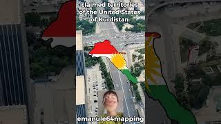 Claimed territories of the United States of Kurdistan