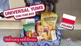 Poland UNIVERSAL YUMS Subscription Box Unboxing & Taste Test | January 2024 Yum-Yum Box