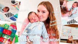 Navigating life with 4 kids and a newborn | day in the life of a stay at home mom with a newborn