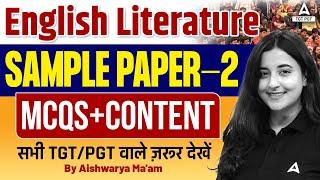 English Literature For TGT/PGT Exams 2024 | English Literature Sample Paper -2 By Aishwarya Ma'am