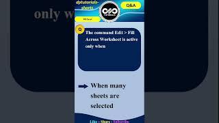 Questions and Answers on MS Excel 10 #dptutorials-shorts #shorts