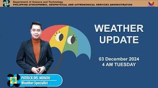 Public Weather Forecast issued at 4AM | December 03, 2024 - Tuesday