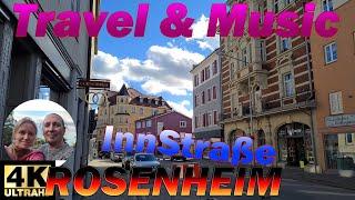 Walk in Rosenheim Inn Street - epidemic sound hopeful song.  4K travel & music video