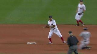 NYY@BOS: Tazawa fields grounder, starts big DP in 8th