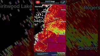 Tornado Vortex Signature near Jamestown,ND (6/20/25)