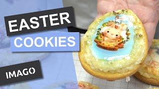 Food Printing on Easter Cookies