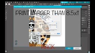 HOW TO PRINT LARGER THAN 8.5x11 for Sublimation!