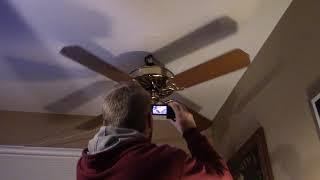 TheRussianFazbear Demonstrates my 1984 Brass Casablanca Turbo Zephyr Ceiling Fan | ECFE