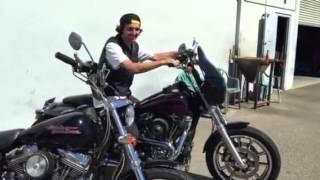 Pro Skateboarder "Greg Lutzka" on his Dyna Lowrider with Bassani Xhaust 1D5250 Pipe