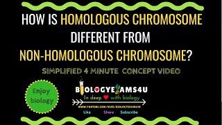 Difference between Homologous chromosome and Non homologous Chromosome.