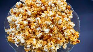 The Best Caramel Popcorn Recipe طریقه جواری پله ساده و یا شیرین Easy & Quick Snack Recipe