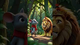 Mouse and Lion friendship,viral #trending #animations #yt shot#lion#short #youtube #cartoon#ai