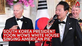 South Korea President Yoon sings American Pie at White House state dinner