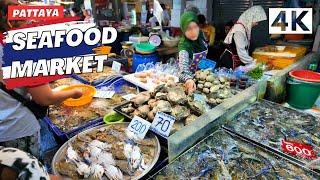 [4K] Lan Pho Na Kluea Market in Pattaya  Walking Tour (ASMR - Binaural Market Sounds)