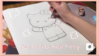 ︎ How to draw Hello Kitty ︎ // aesthetic Sanrio drawing easy