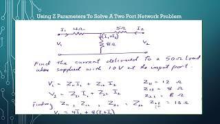 Solved two port network Problem