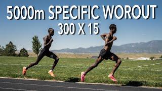 5000m Specific Workout 300 x 15