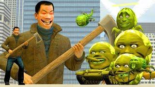 NEW MECHA AXEMAN Vs All LIN GANG MELON FAMILY In Garry's Mod