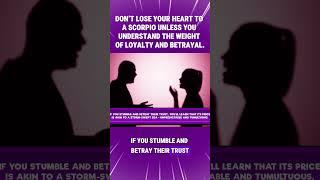 Don’t lose your heart to a Scorpio unless you understand the weight of loyalty and betrayal. #Shorts