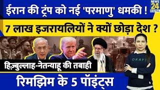 Iran Israel Hezbollah Update: Nuclear Deal पर US को धमकी | Trump | Russia | Rimjhim Ke 5 Points