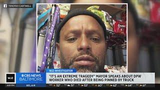 Mayor pays tribute to Baltimore DPW worker crushed to death by trash truck