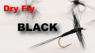 Fly Tying Dry Fly: The Black - Best for Trout & Grayling