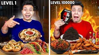 Surviving Level 1 vs Level 100000 Spicy Foods