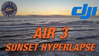 DJI Air 3 Course Lock Sunset HyperLapse at the Beach