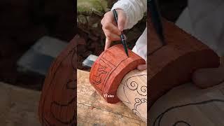 Rich boy didn't let the poor girl play  mini wood toy- woodworking art skill/wood hand #shorts