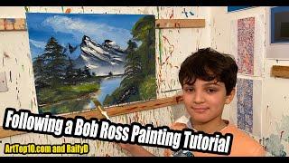 Following a Bob Ross Painting Tutorial - ArtTop10.com