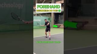 Beginner Vs Advanced: How to Hit a Tennis Forehand. #tennis #tennisforehand #forehand #tennisshorts