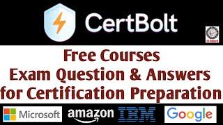 CertBolt Free Certification Exam Questions and Answers | CertBolt Free Courses