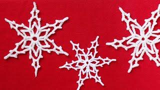 Crochet easy snowflake. Only 2 rounds of crochet