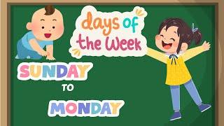 Sunday Monday Rhymes In English| Sunday Monday Nursery Rhymes| KIDS Educational Video| Days of Week